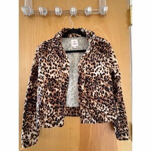 Leopard Print Denim Jacket